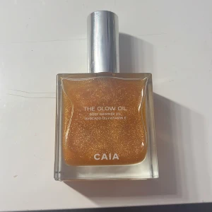 The Glow Oil Body Shimmer Oil från CAIA - The Glow Oil från CAIA är en skimrande kroppsolja med guldigt skimmer. Innehåller avokadoolja och vitamin E. Kommer i en fyrkantig glasflaska med silverfärgad kork.