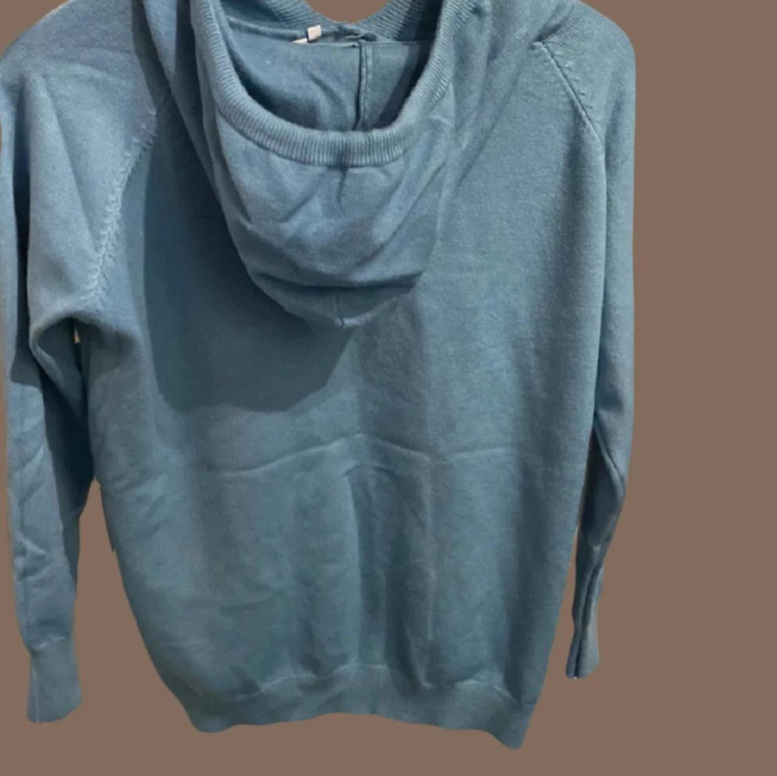 Blå hoodie i bomull - 1