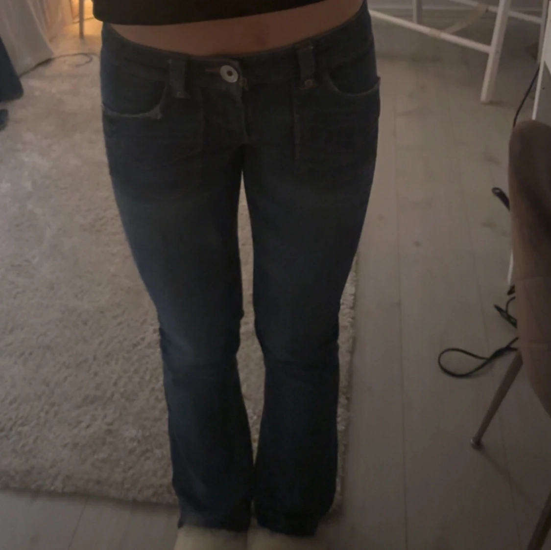 Blå lågmidjade jeans från Only Jeans