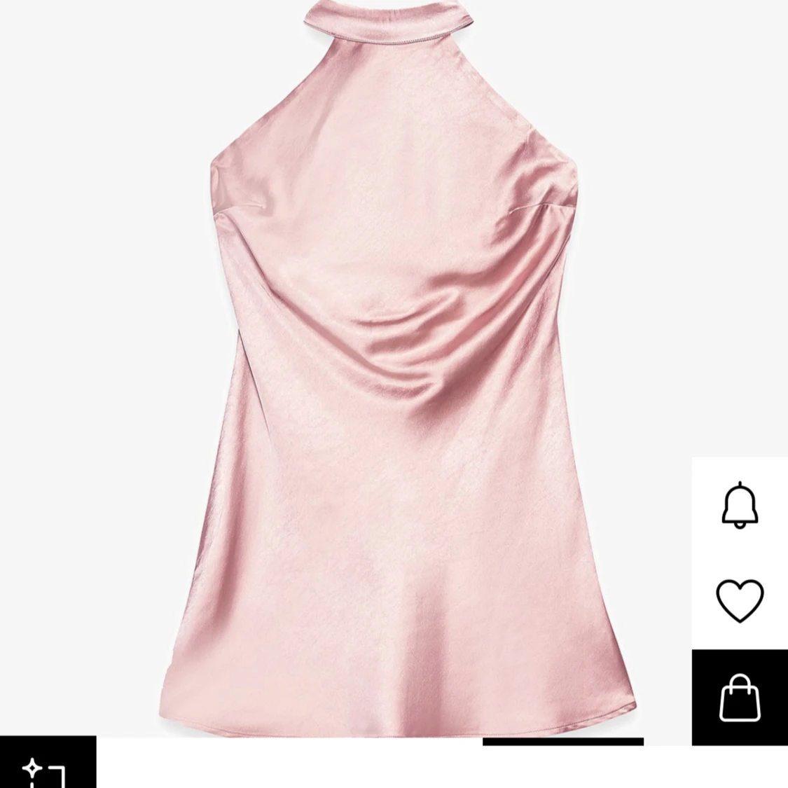 Rosa halterneckklänning i satin - 3