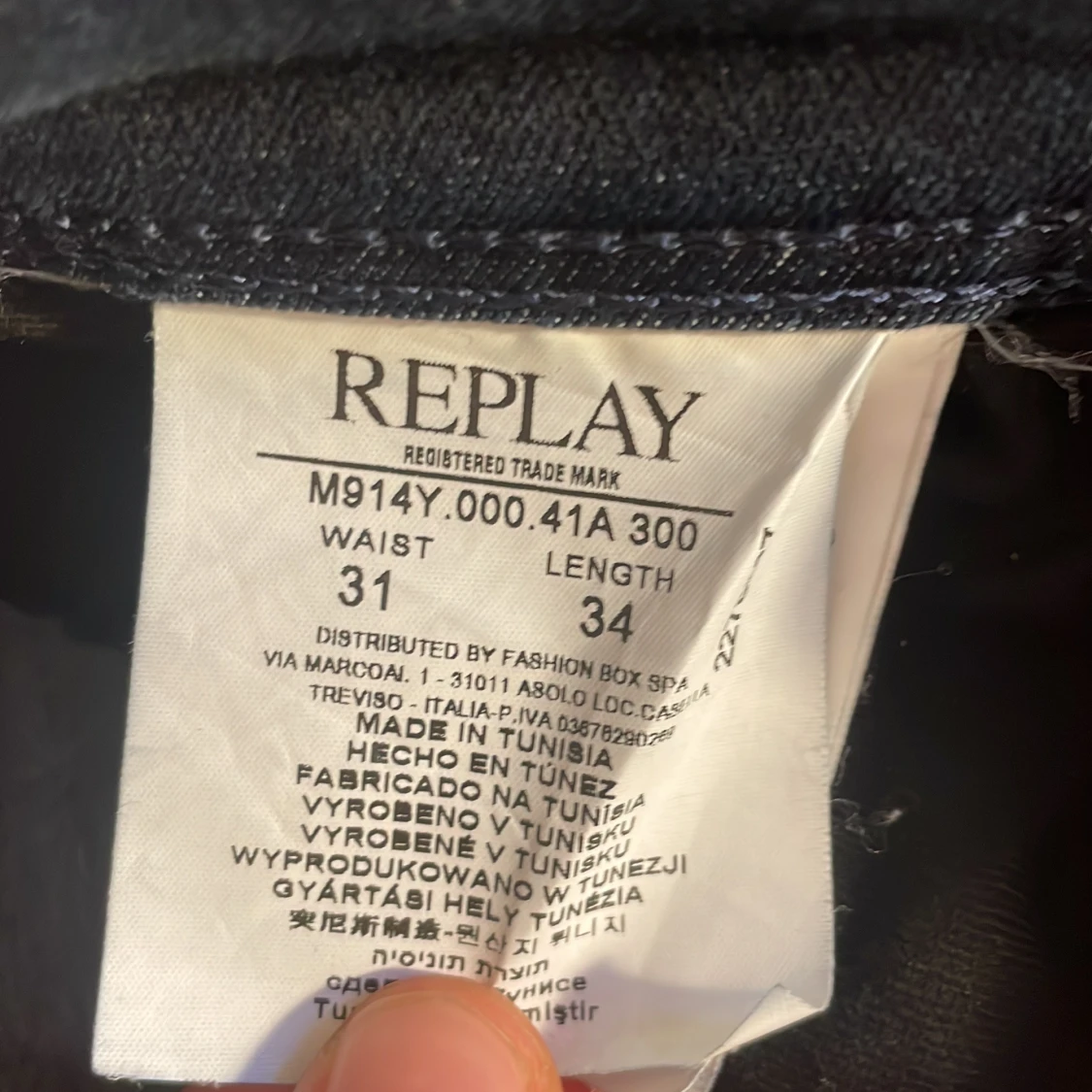 Mörkblå Replay Anbass jeans - 3