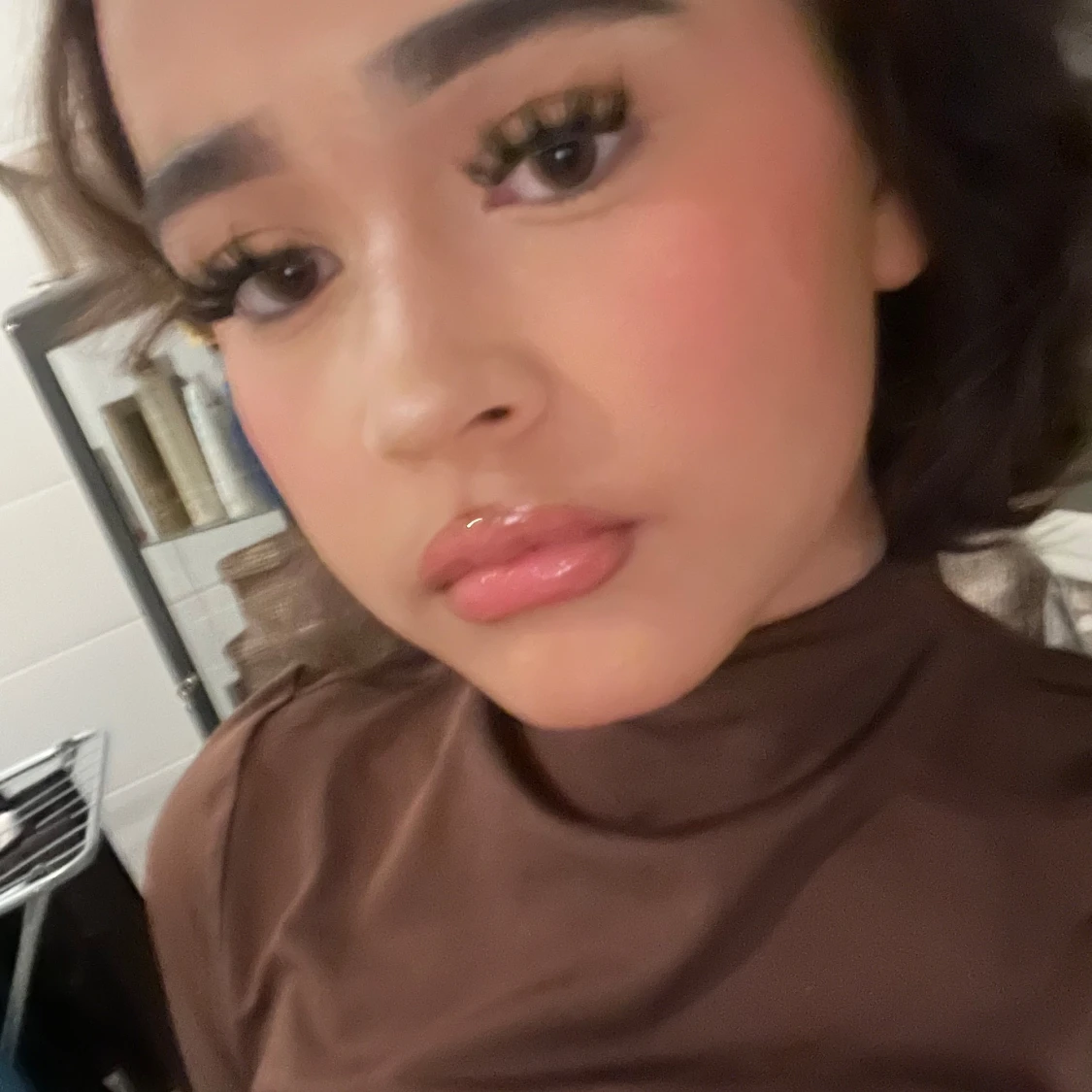 Brun polotröja med lång ärm - 1