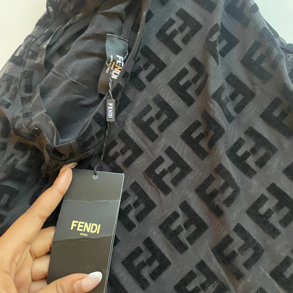 Svart mesh body från Fendi - 3