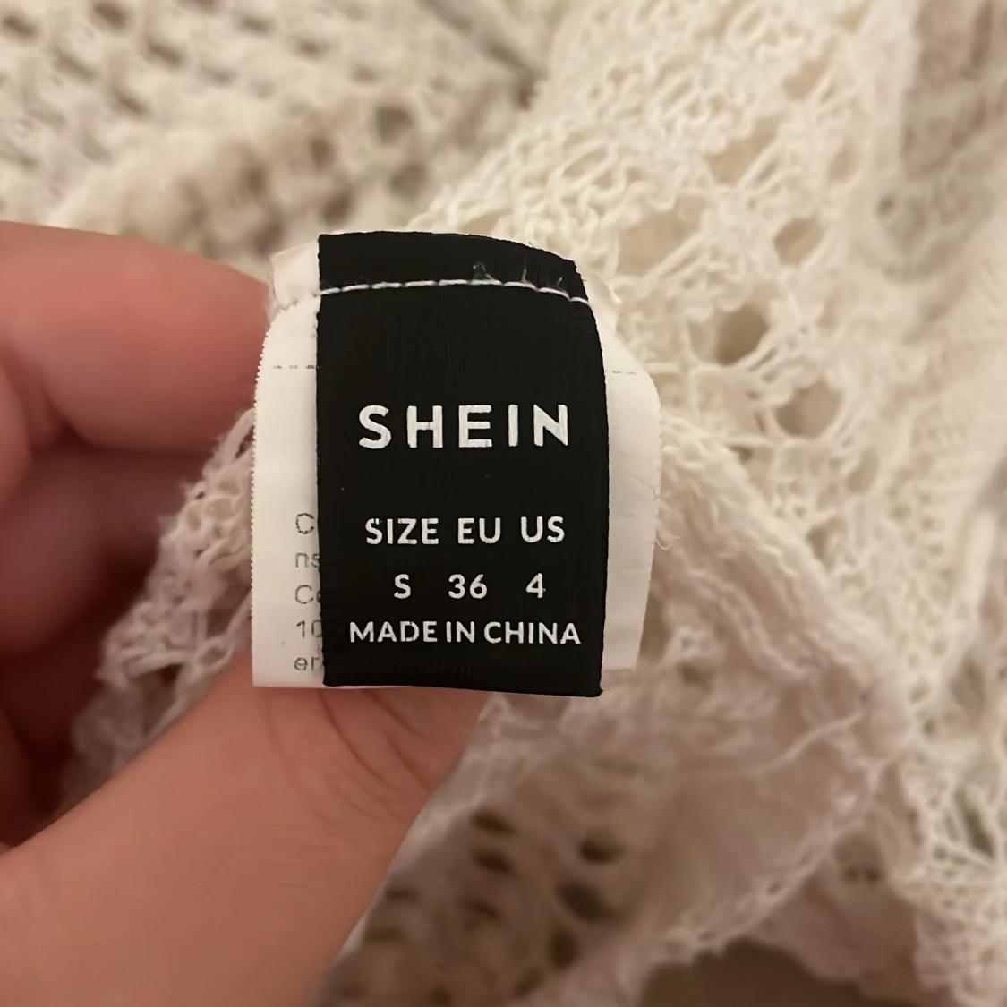 Vit stickad meshtröja från SHEIN - 1