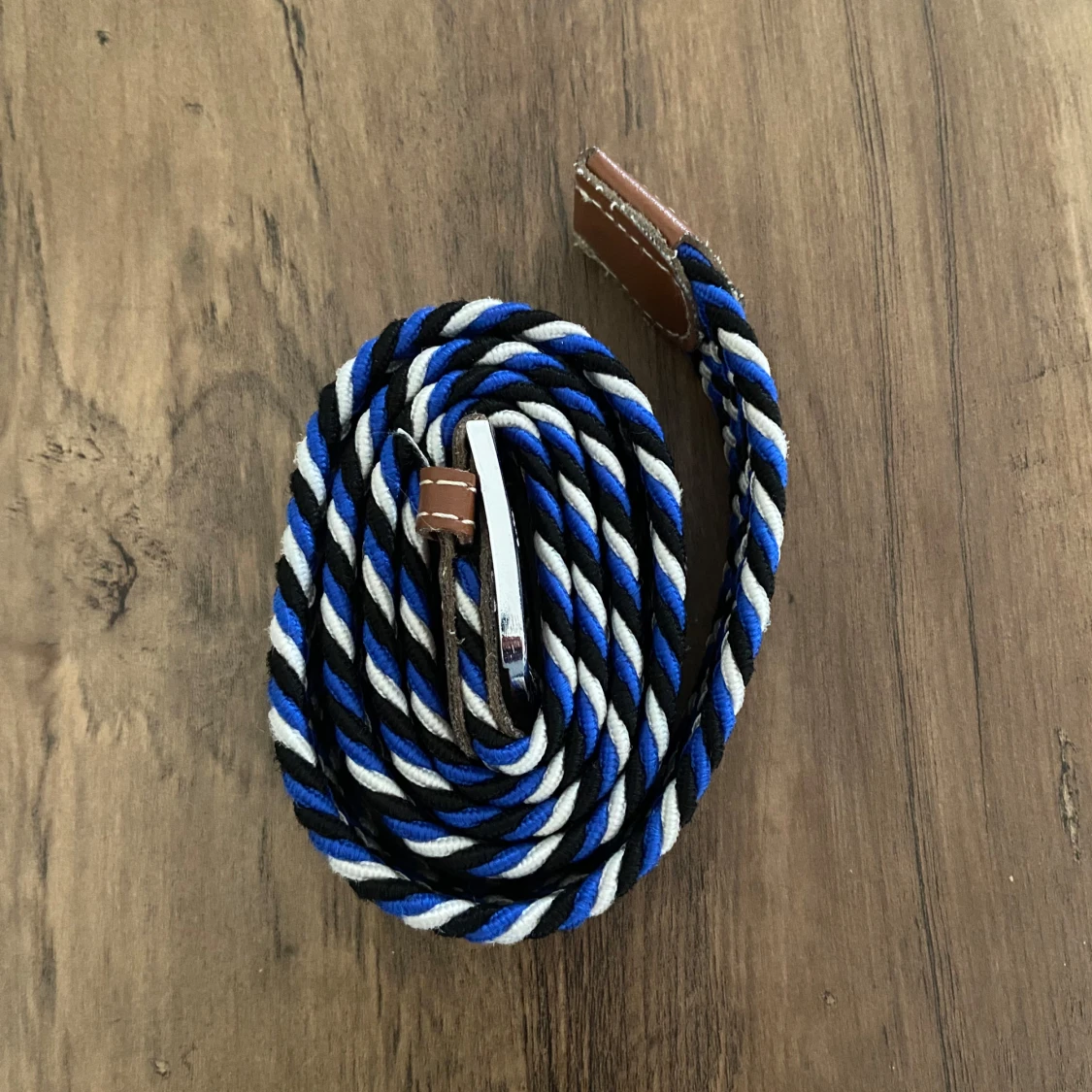 RYVLS flätat bälte med läderdetaljer - 1