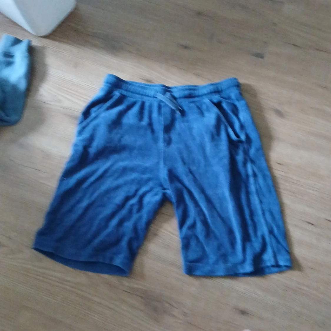 Blå frottéshorts