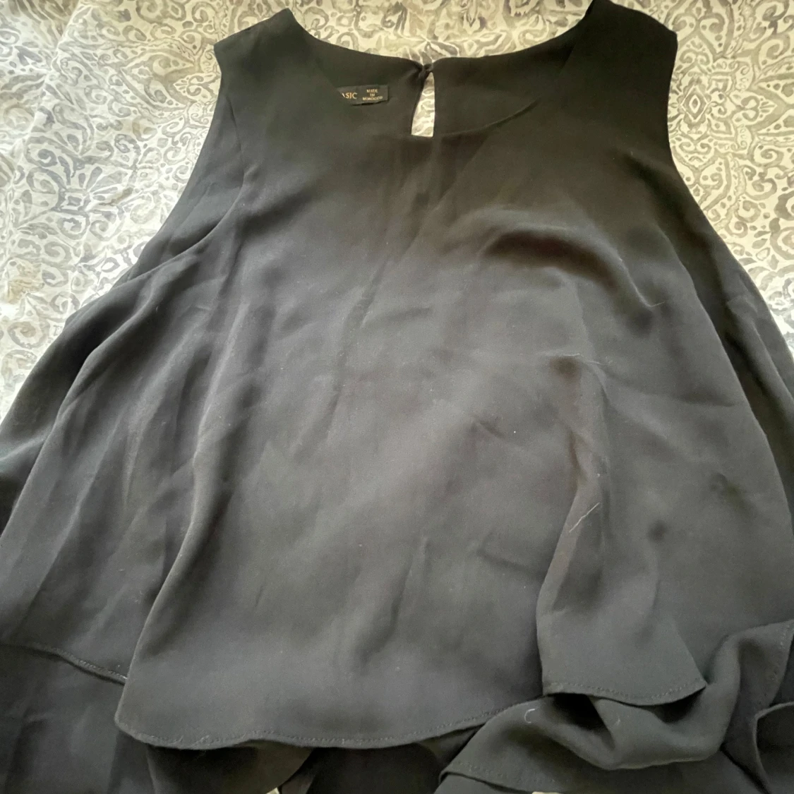 Svart ärmlös blus från Zara Basic