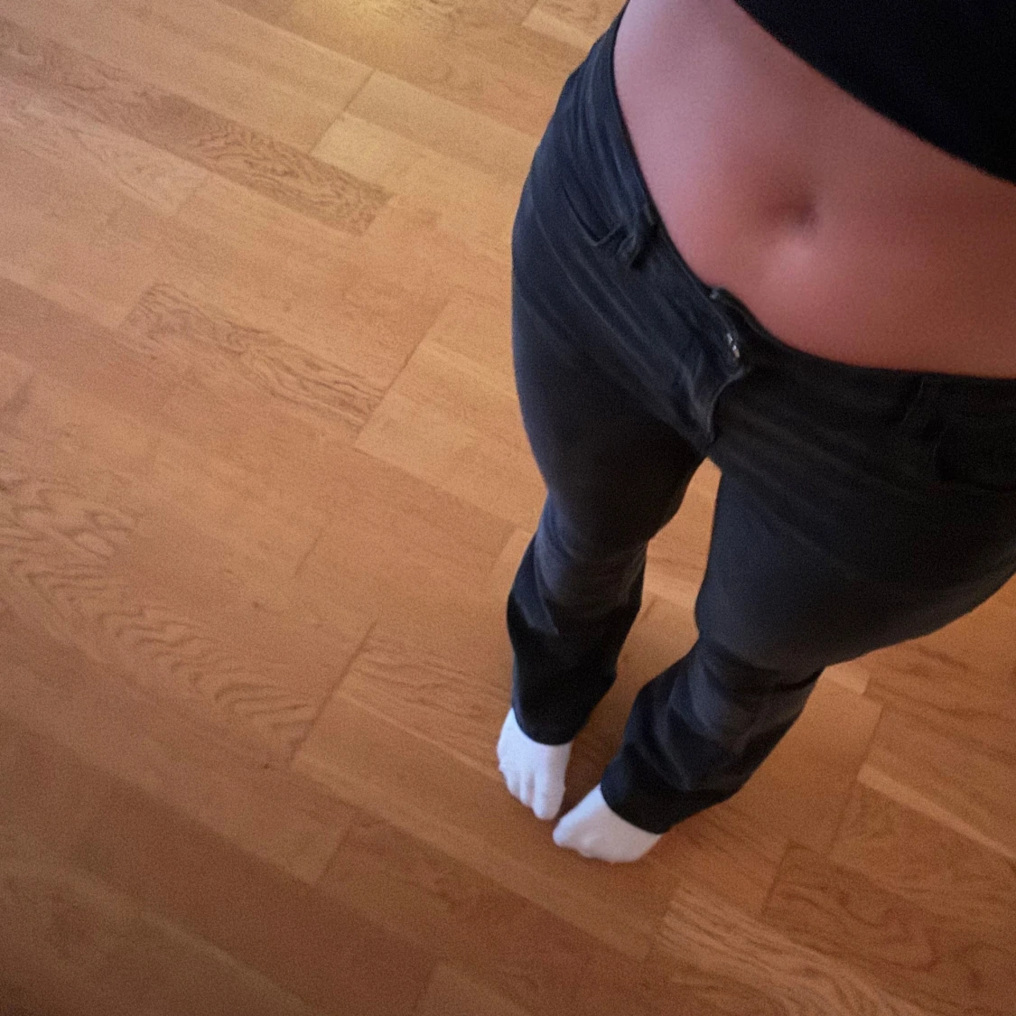 Svarta bootcut lowrise