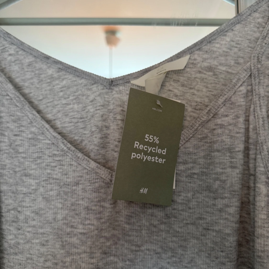 Grå ribbad långklänning från H&M - 2