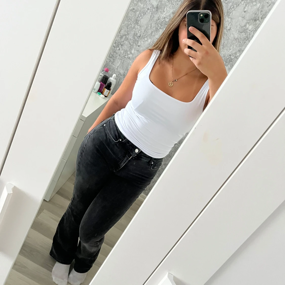 Svarta bootcut jeans från Cubus - 1