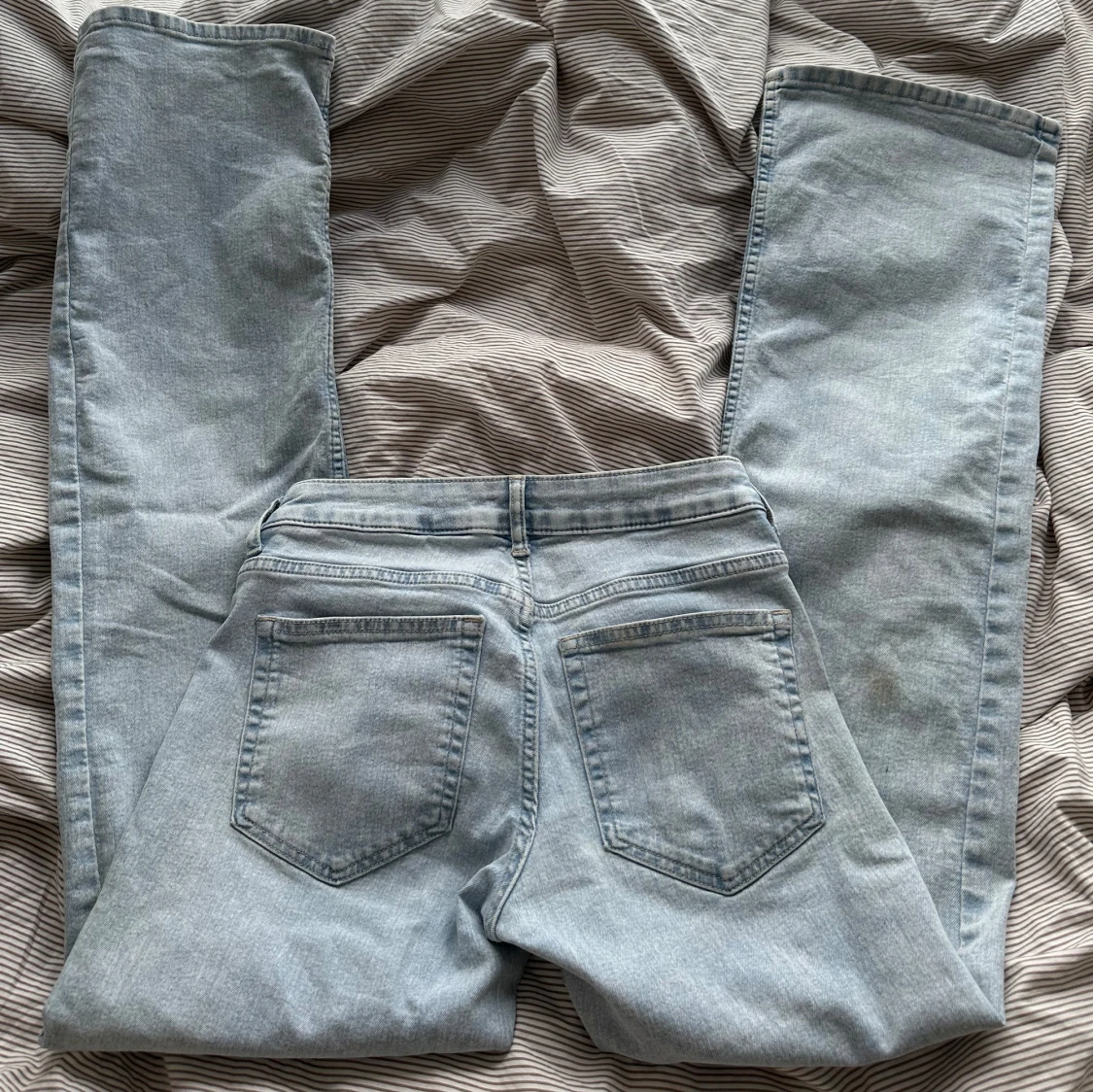 Ljusblå straight leg jeans - 3