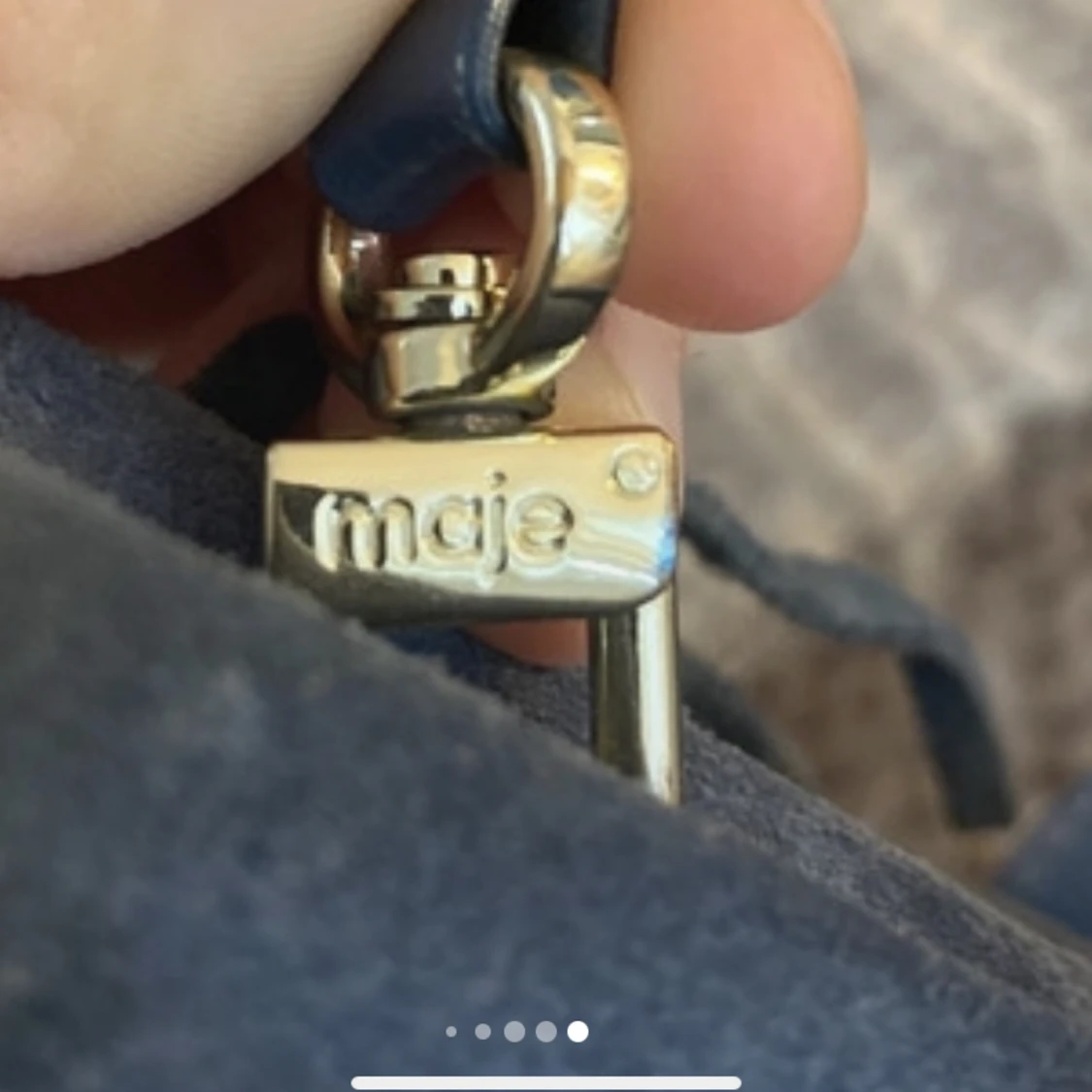 Blå mocka maje väska - 91