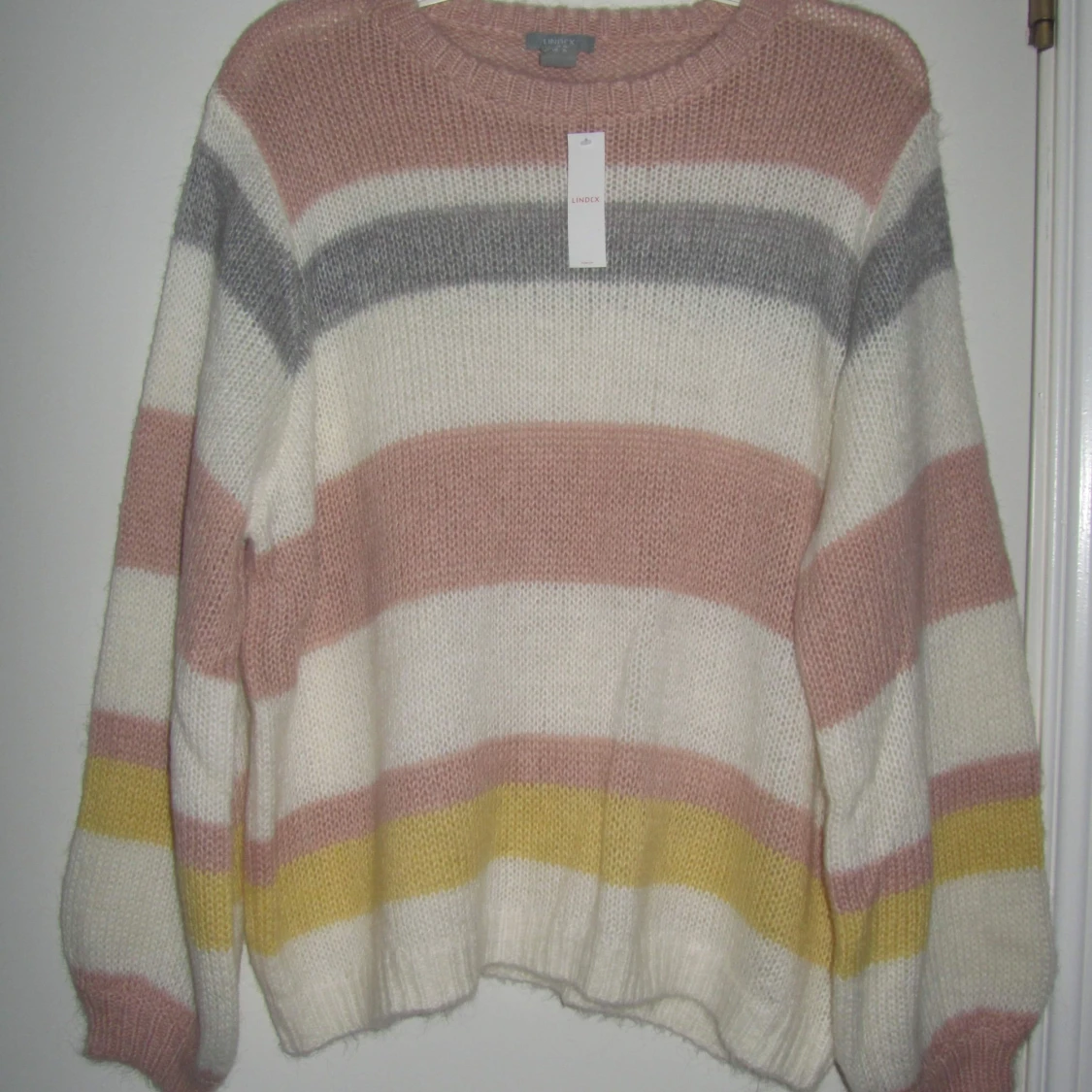 Lindex varm stickad  tröja i ullmix Ny! XL overize 