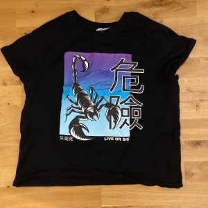 Scorpio t-shirt - Köpt på new yorker för ett år sedan och är använd enstaka gånger Säljer den då jag har bytt stil Storleken är XXL men sitter som  M Köpare står för frakt
