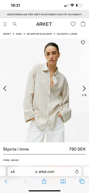 Arket linneset  - INTRESSEKOLL! Har ett jättefint linneset från arket som endast är använt fåtal gånger, funderar nu på att sälja så tänkte kolla ifall intresset finns?!  Nypris skjorta är 790kr och shorts 390kr.  