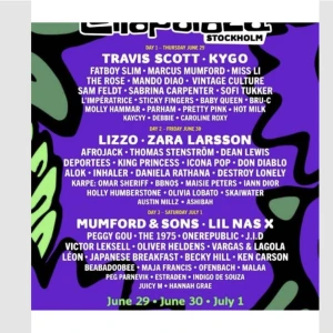 2 st lollapaloza biljetter - Säljer två stycken en-dags lollapaloza biljetter för fredagen den 30:e juni. 