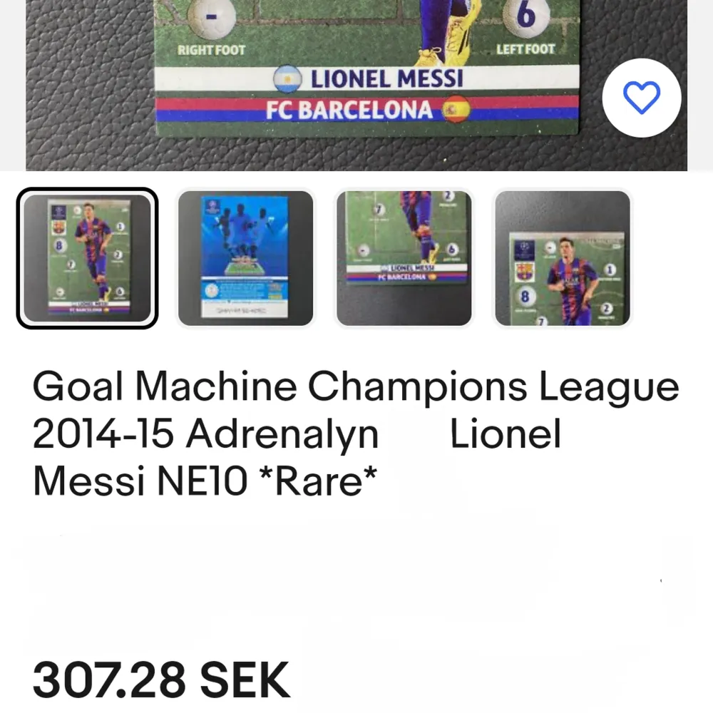 Rare Messi Goal Machine Card. Priset på den kan vara upp till 499 kr ungefär. Mitt pris 100kr . Övrigt.