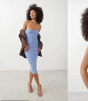 Helt oanvänd tube klänning från Gina tricot i storlek XS men passar även en S. Jättefin ljusblå färg och sitter superfint och figursytt!💙