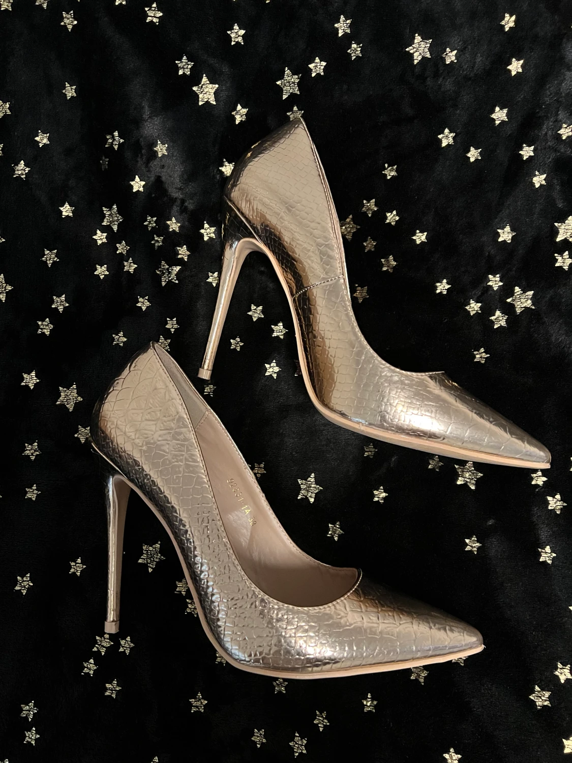 högklackade skor koppar guld - 90