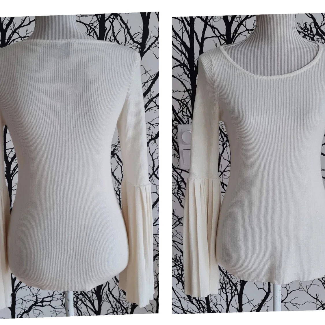 Jättefin mjuk varm tröja/ blus /  50% ull Oanvänd Stl M  - 91