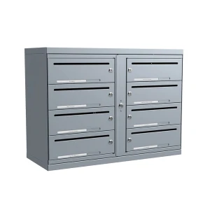 Lynx Liggande 2×4 fack  - Fastighetsbox med 8 fack (passar för 8 lägenheter)