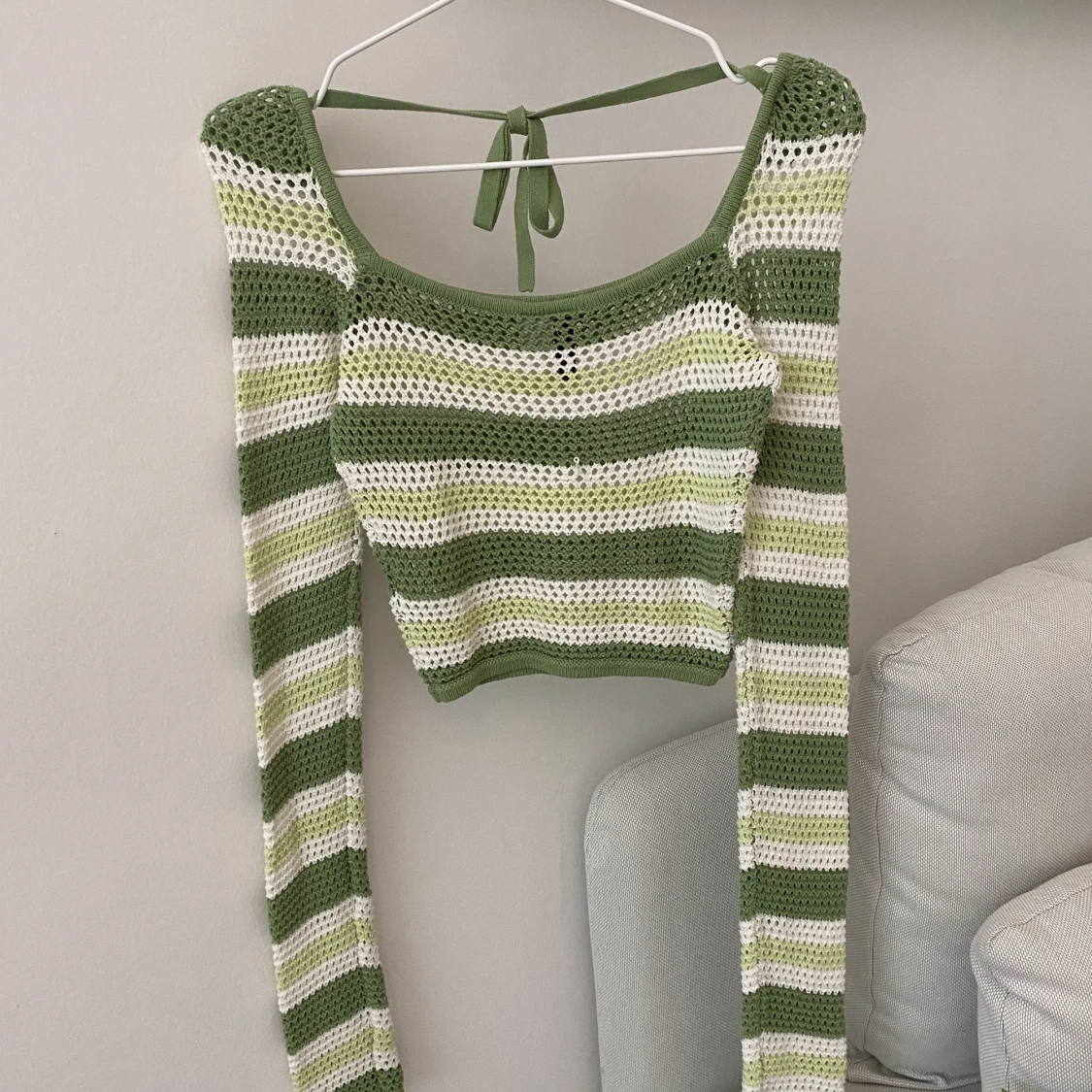 Stickad tröja långärmad