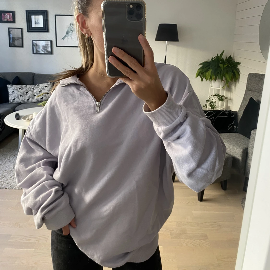 Lila zip tröja - 91