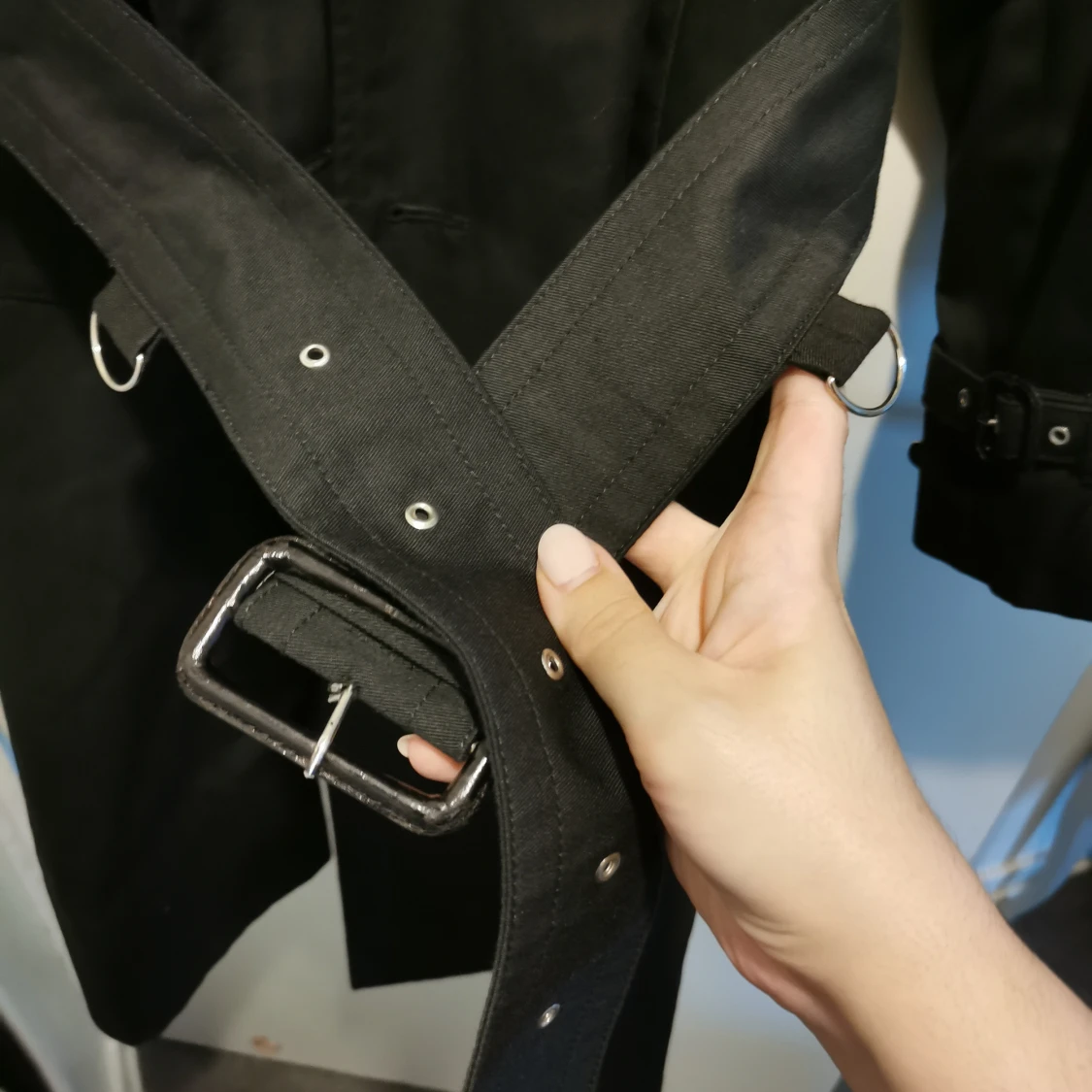 Trenchcoat kappa svart - 91