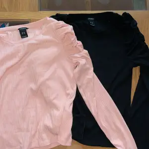Långärmade tröjor, 1 tröja för 49kr, 2 för 79. Rosa använd 1 gång, svart använd 2 gånger. Är i väldigt gott skick.