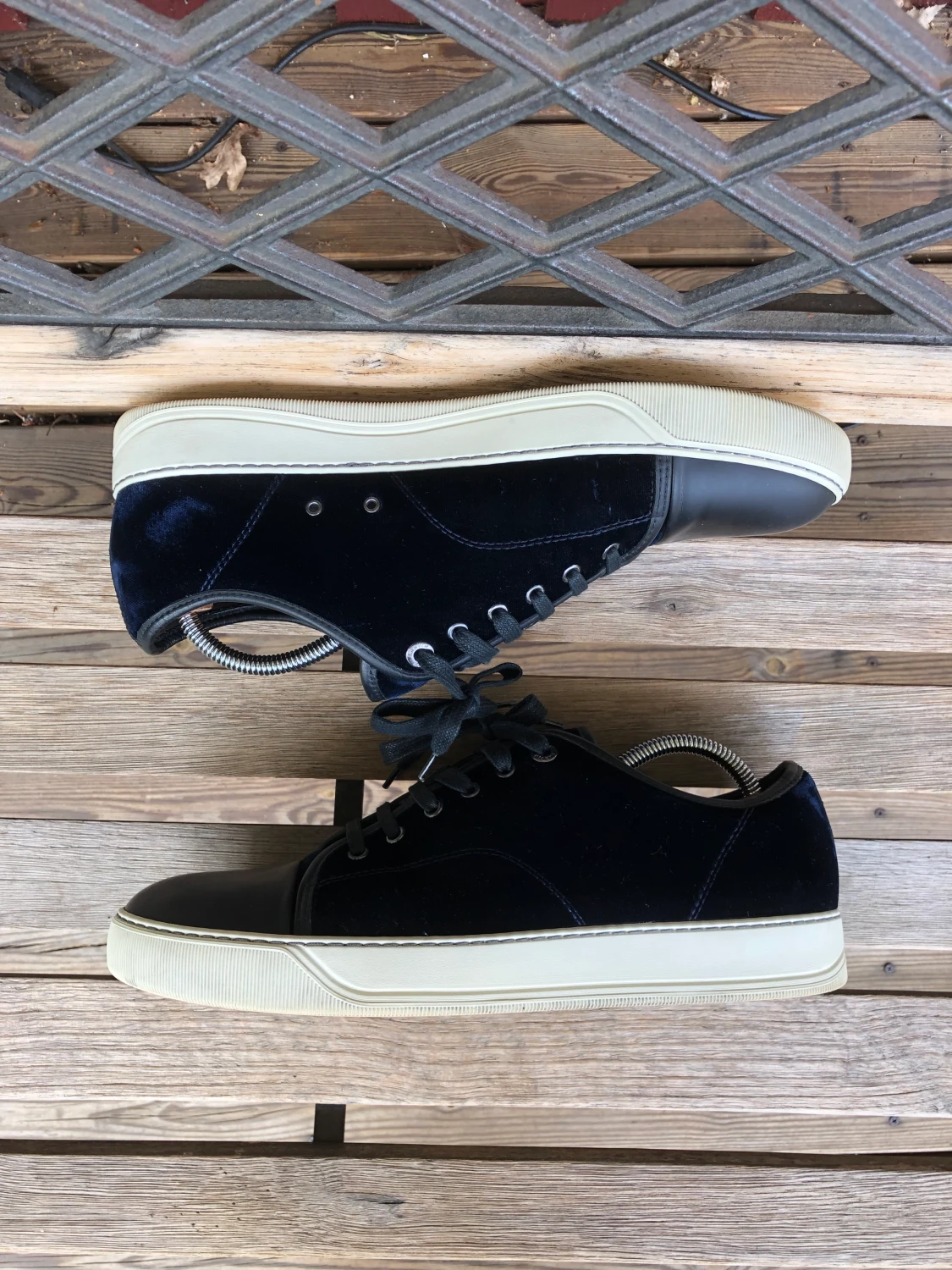 Lanvin velvet cap toe  - 90