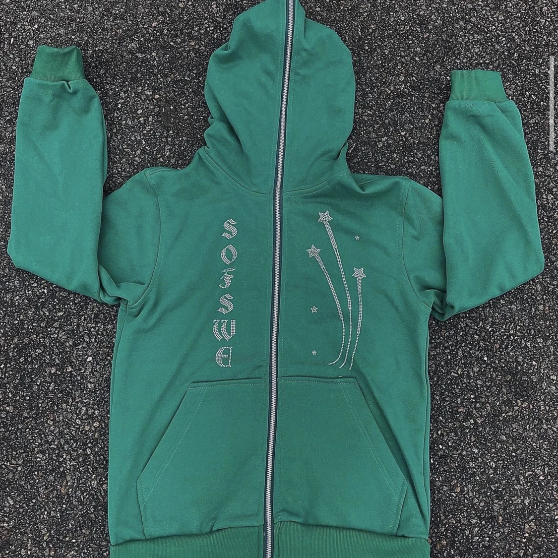 Rhinestoen ziphoodie