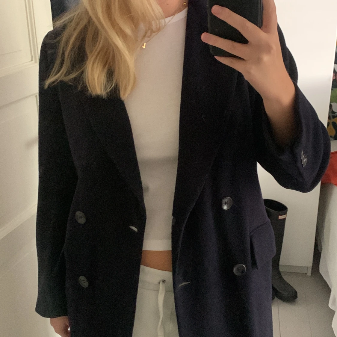 Marinblå kappa - 90