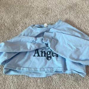 Angel croptop - Ganska kort långärmad croptop Tvättas och stryks innan skick Bra skick  Har en liten fläck men syns knappt
