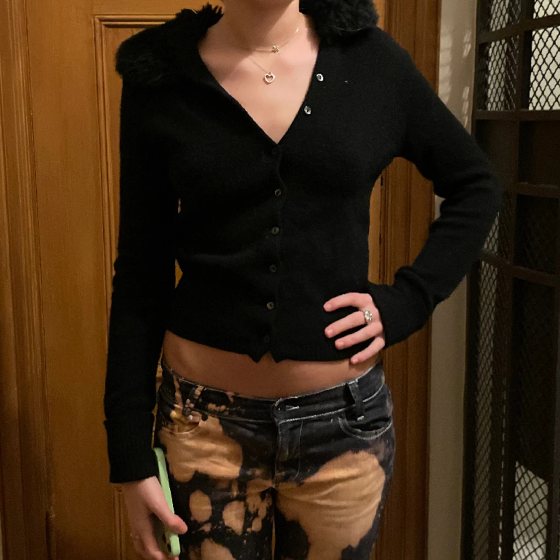 Så fin kofta med pälskrage😍