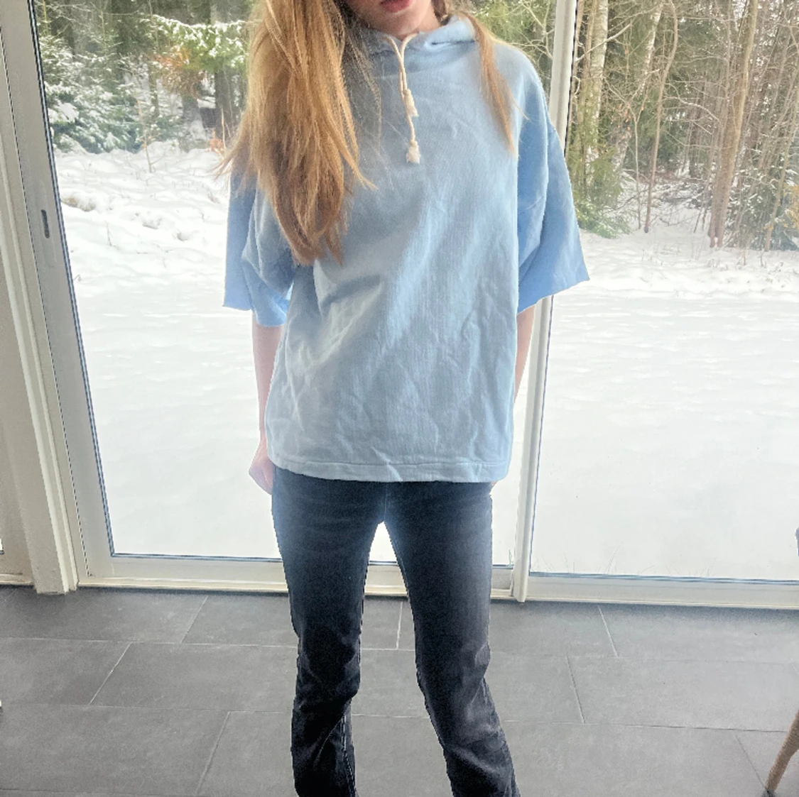 Trekvartsärmad hoodie - 90