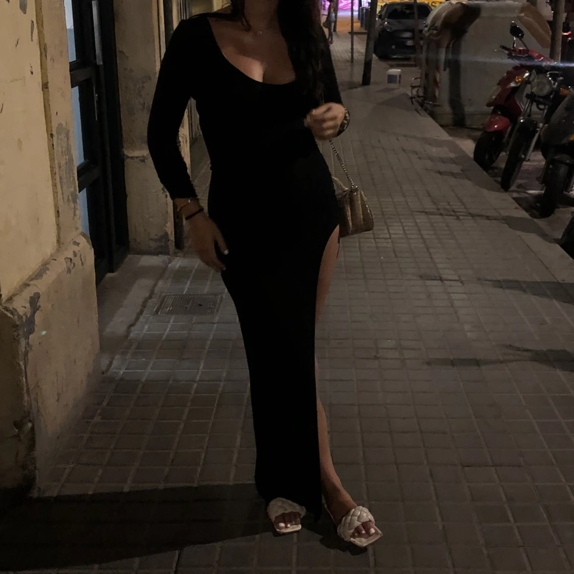 Svart lång klänning🖤
