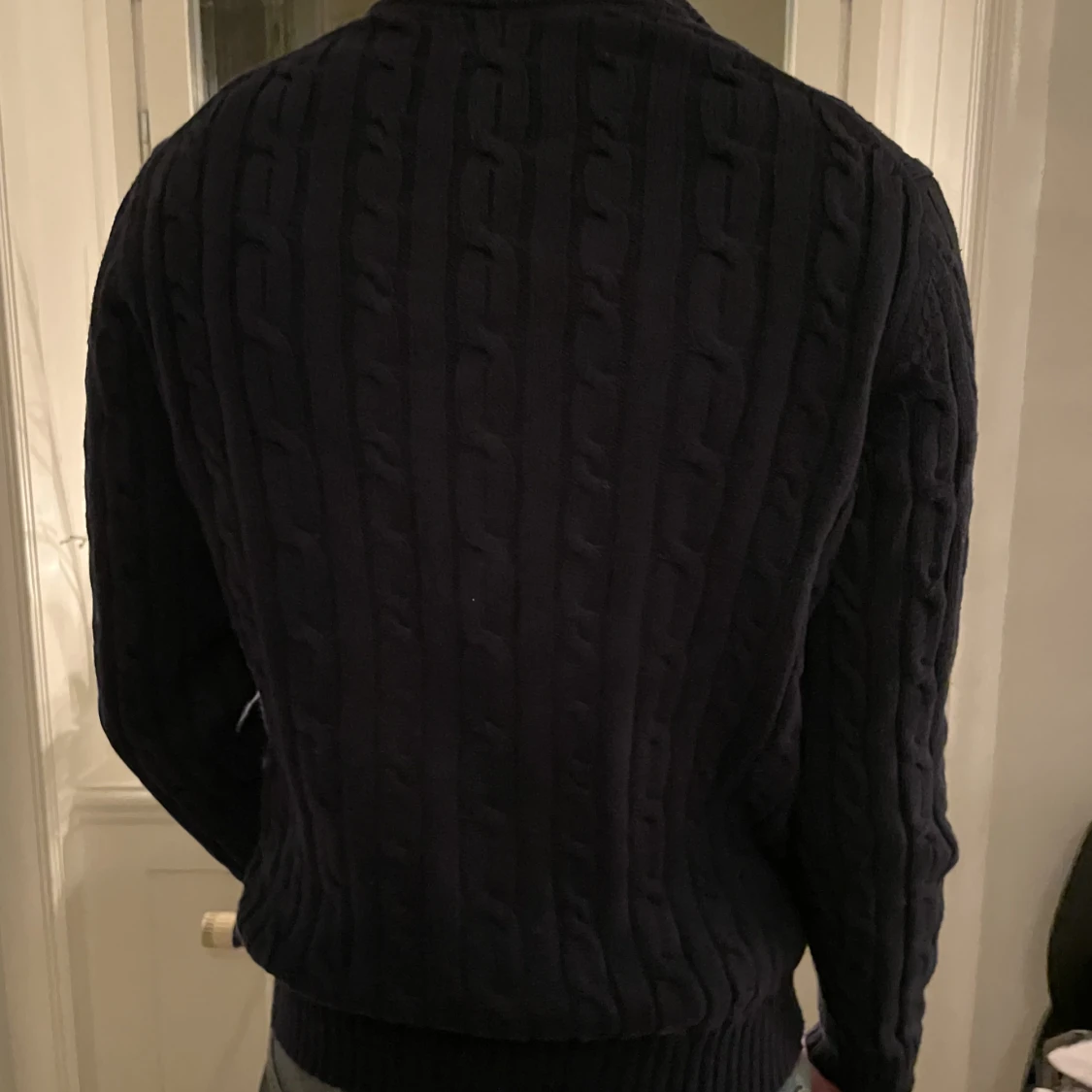 Stickad zip tröja  - 90