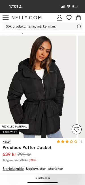 Precious Puffer Jacket - Helt ny jacka från Nelly i storelk M. Nypris 799 kr. Mitt pris 479 kr. Prislappen sitter fortfarande på!