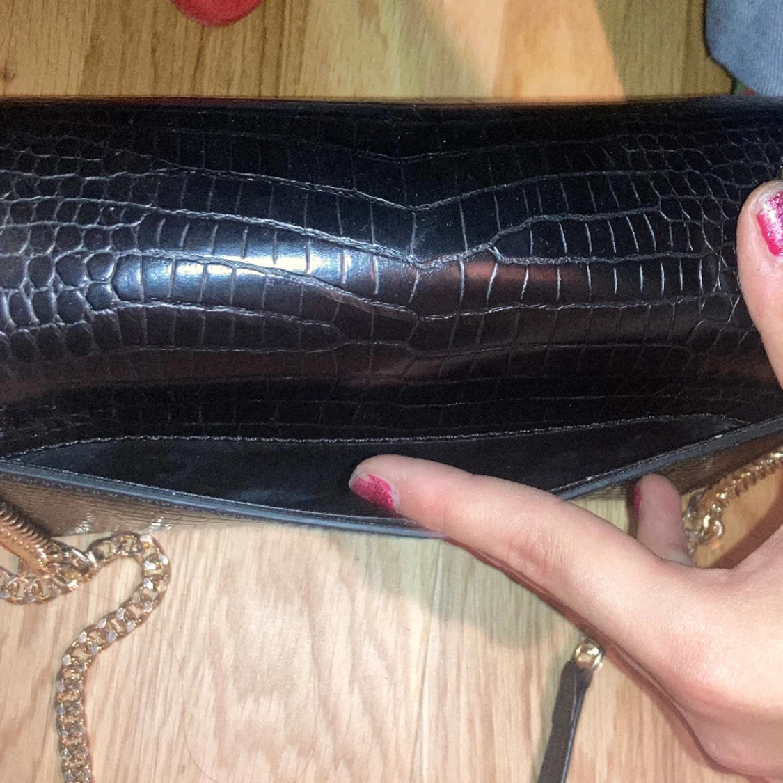 Svart skin väska (handväska) - 91