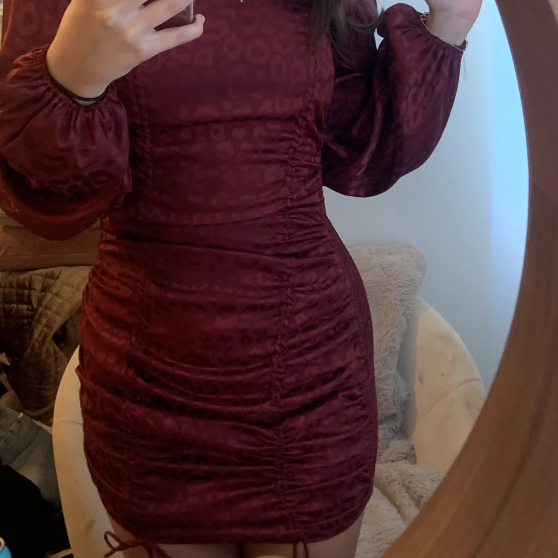 Röd tajt klänning  - 90