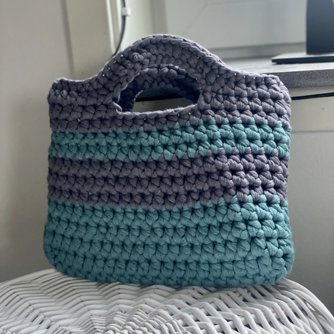 Virkad handväska - 90