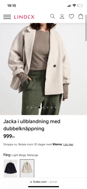 Kappa - Jättefin kappa från Lindex i strl xs helt ny prislappen sitter kvar säljer för 350kr. Ordinarie priset är 999kr.💗