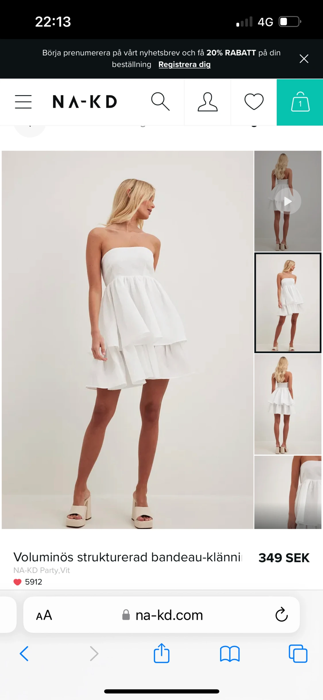 Vit klänning perfekt till studenten