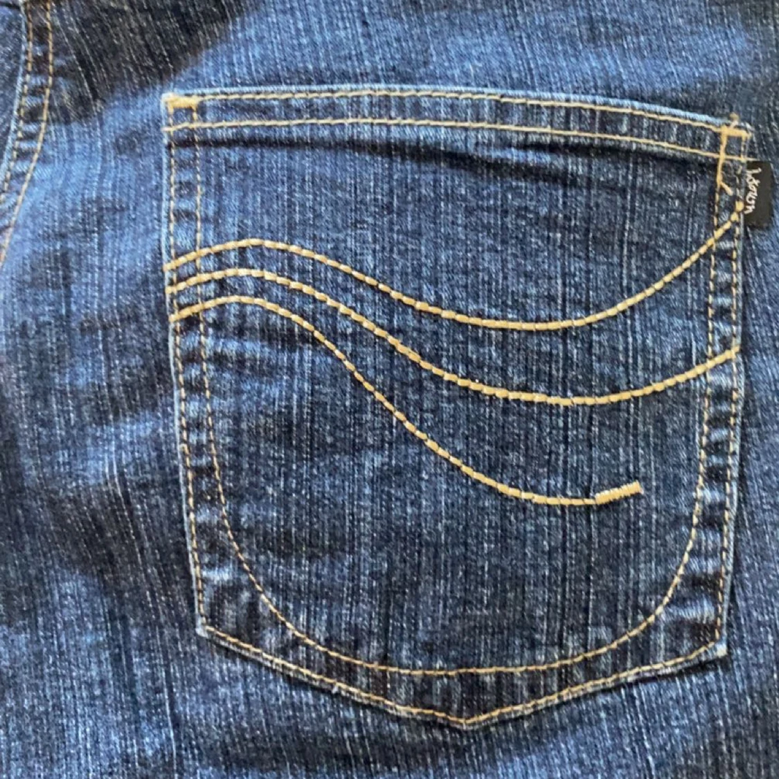 Mörkblå raka jeans - 90