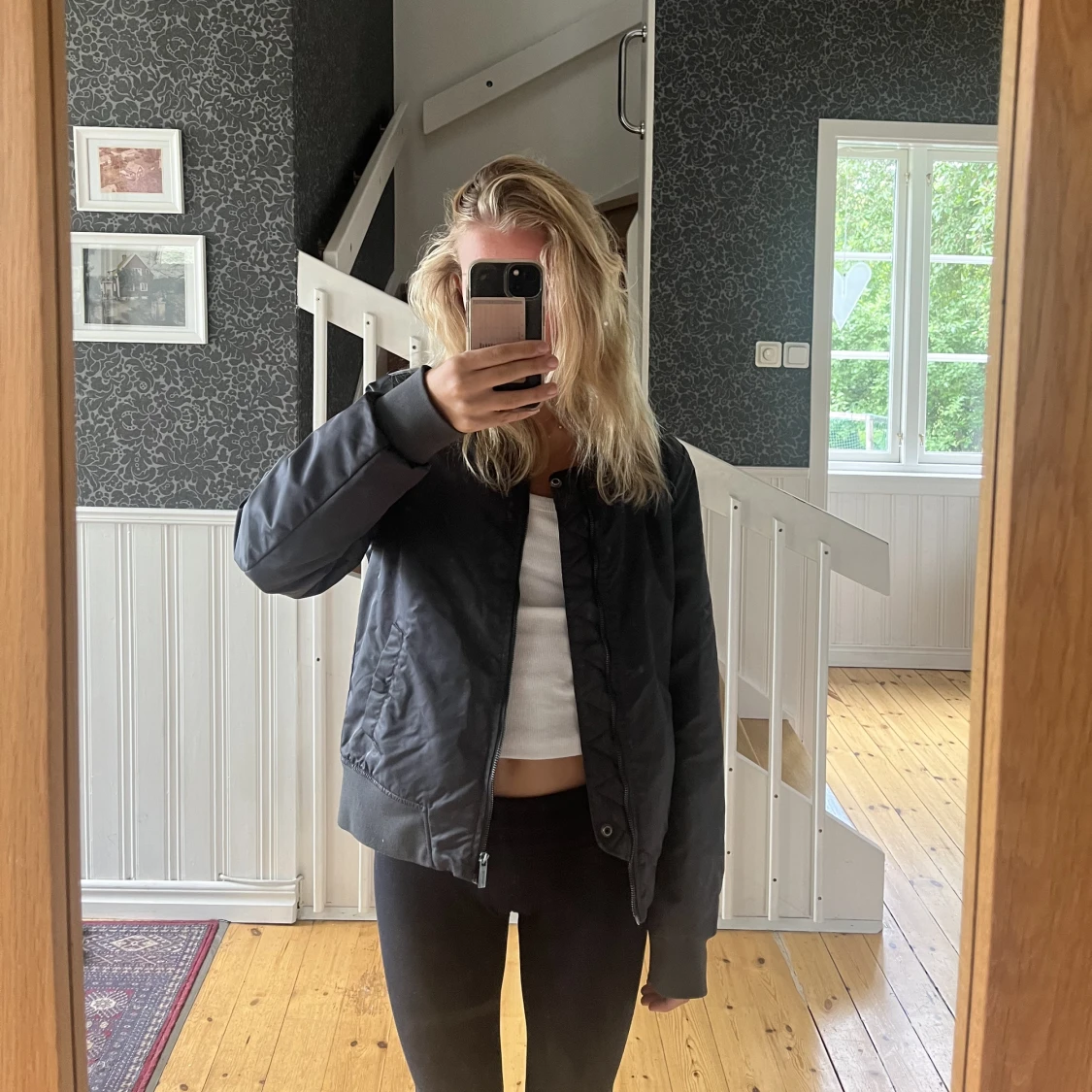 mörkgrön bomberjacka från replay  - 90