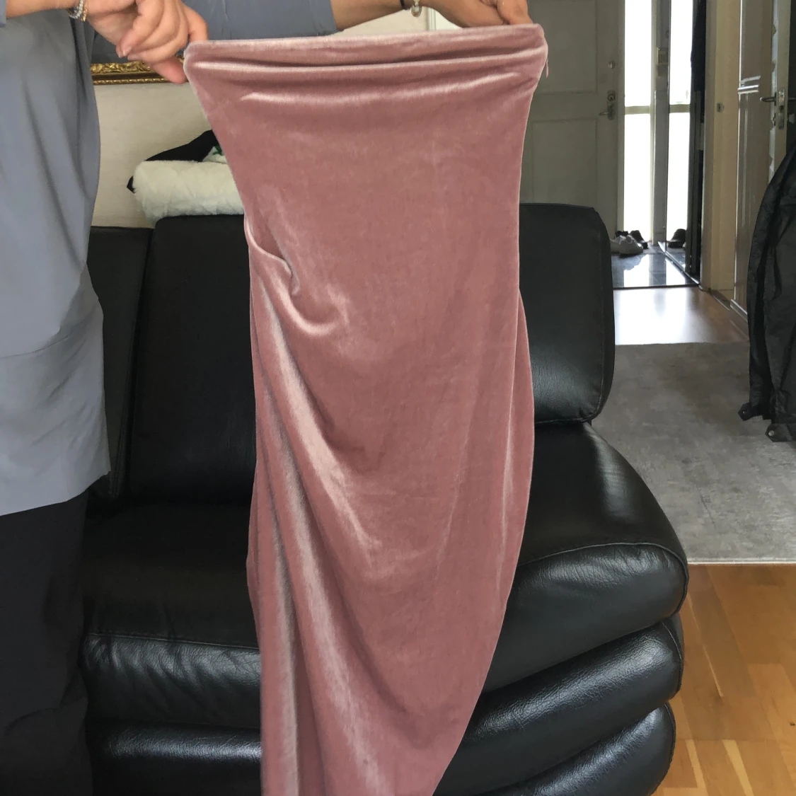 Off shoulder slit dress - 91