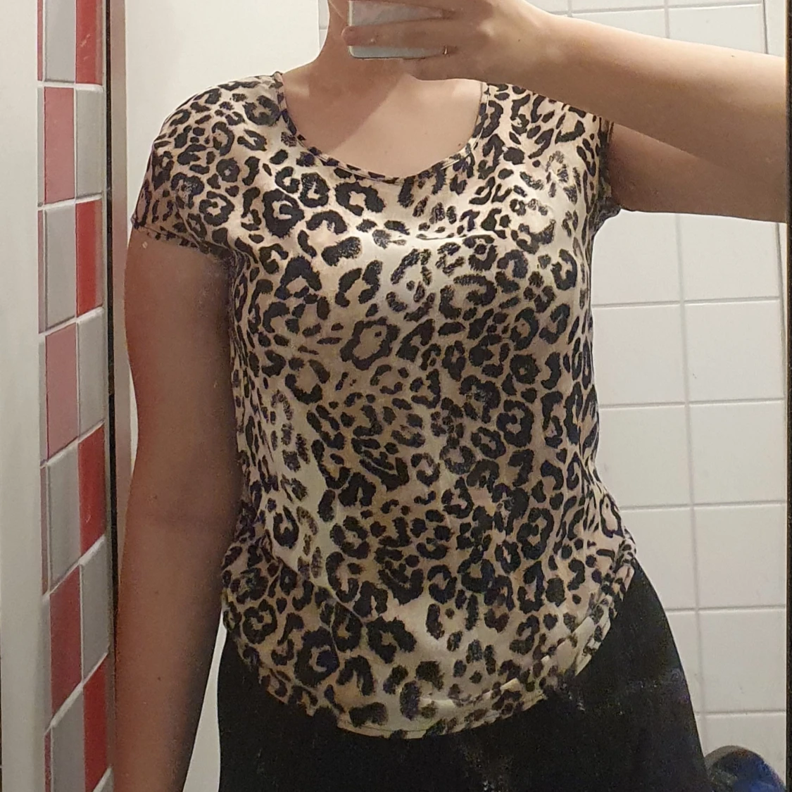 Leopardmönstrad blus 