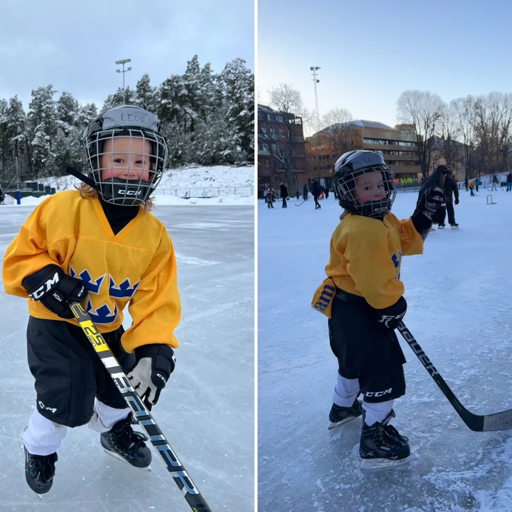 Riktigt bra & sjysta prylar perfekta för skridskoskola / hockeyskola / lek på is.  CCM FL40 hockey hjälm med galler stl XS - nypris 599:- Bauer Nexus stl y9 / eur 27 -nypris 999:- Klubban på köpet.  Köp/överlämning i Vasastan el city. . Övrigt.