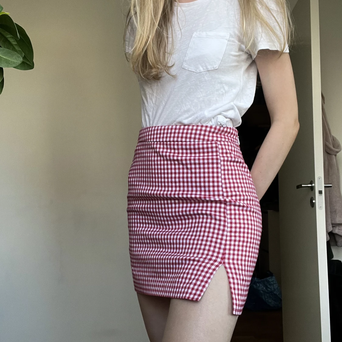 Ginghamrutig kjol - 91