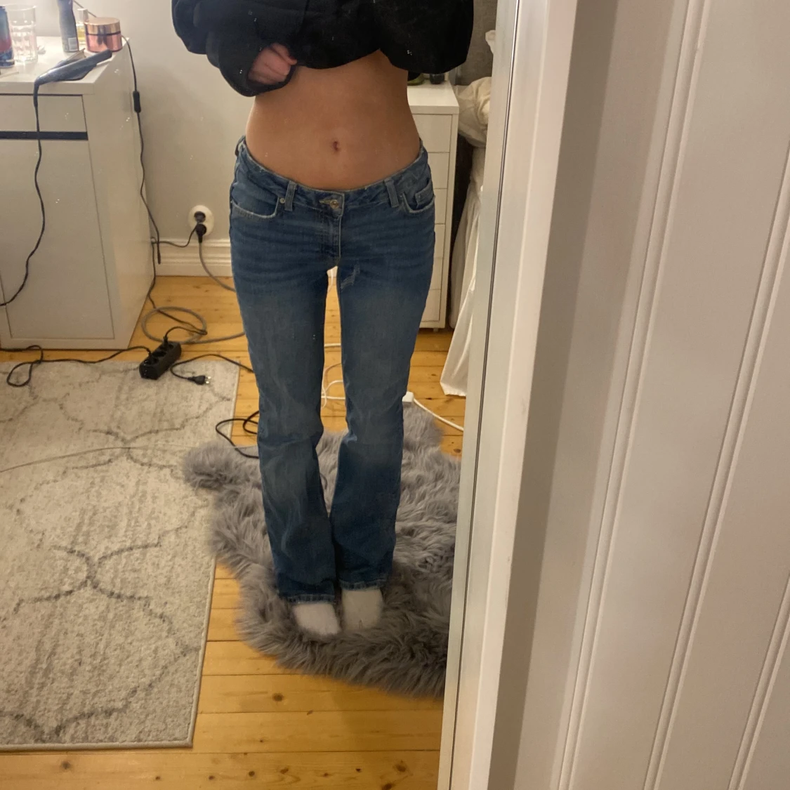 Lågmidjade bootcut jeans - 90